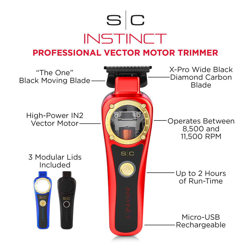 Stylecraft Instinct Pro Hair Trimmer side handling for comfortable control and styling.