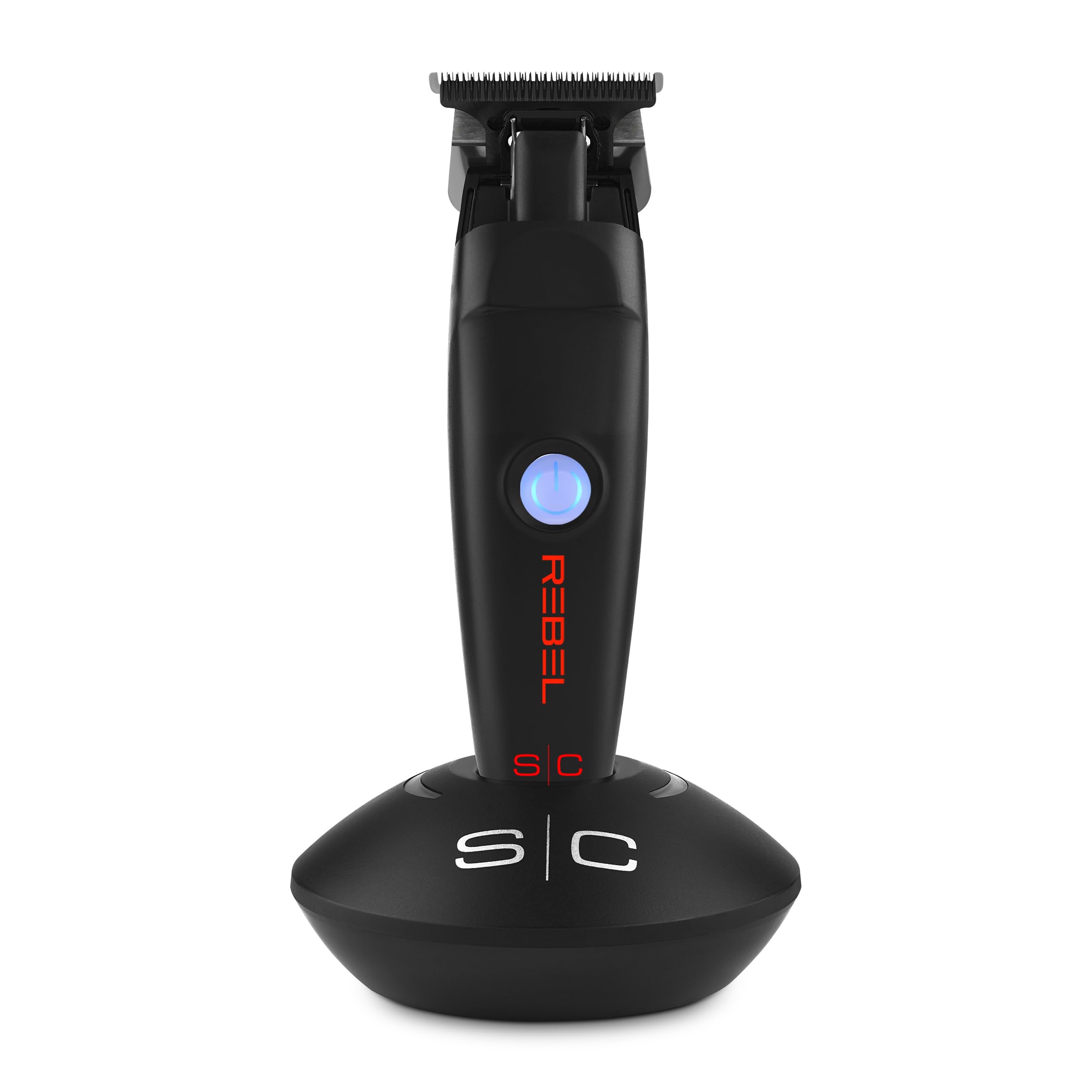 Stylecraft Rebel Pro cordless trimmer shows its powerful motor for quick bulk trimming and precise lines.