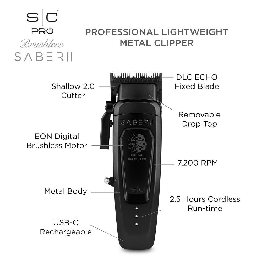 Stylecraft Saber II high-torque digital motor powers fast, smooth cuts.