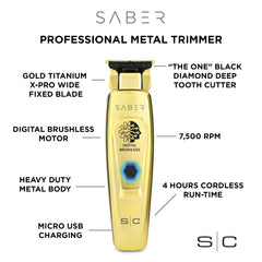 Stylecraft Saber Professional digital brushless motor delivers smooth, efficient cutting for busy salons.