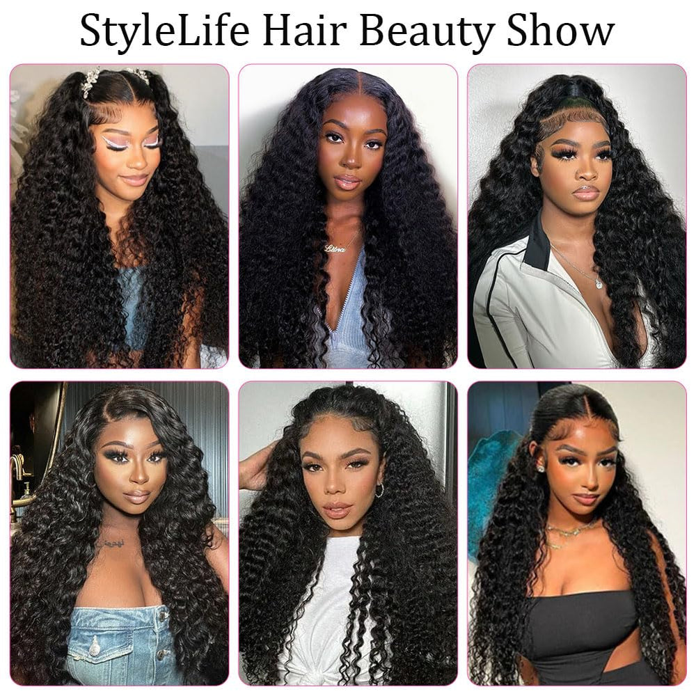 StyleLife deep wave 26-inch length shows versatile styling options.
