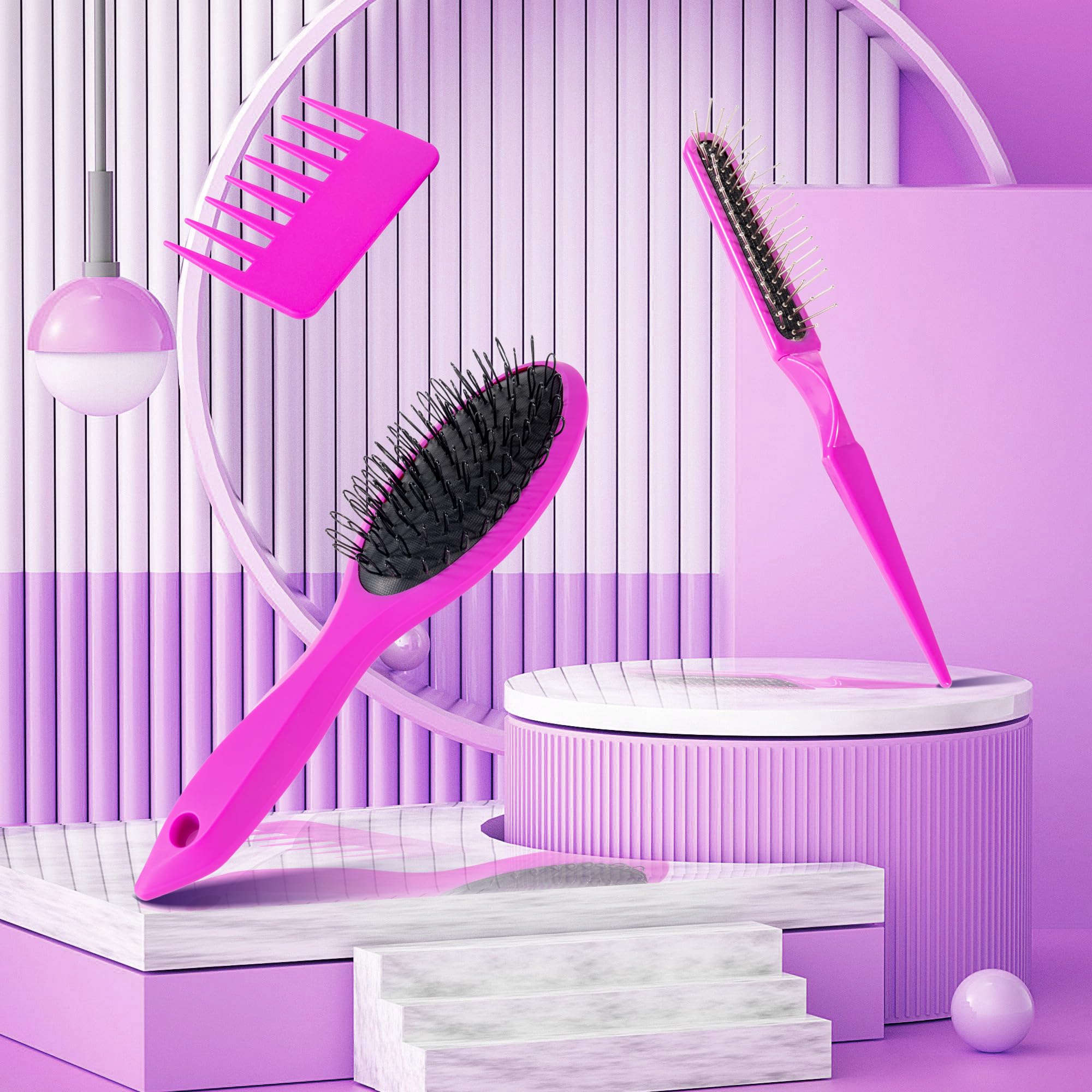 Stylemate application smoothing styling shows gentle parting and soft brushing.