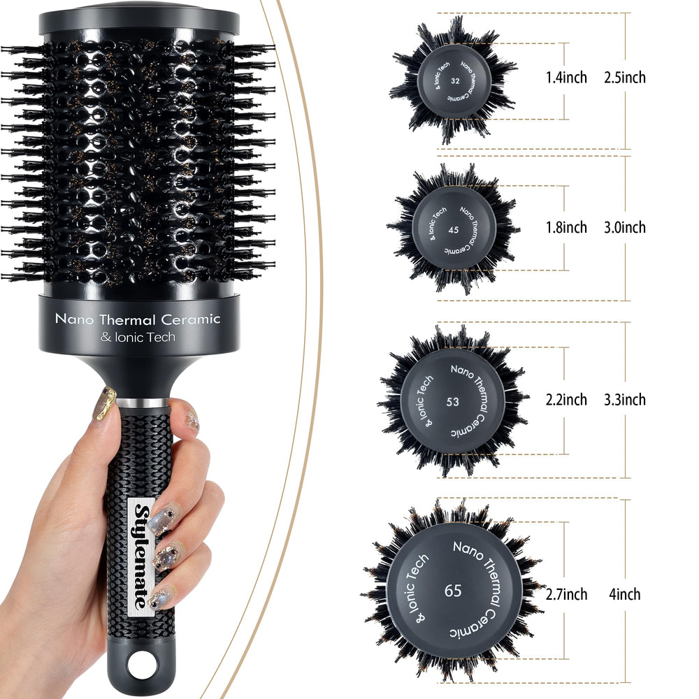 STYLEMATE ceramic-ionic-technology barrel minimizes frizz and speeds drying.