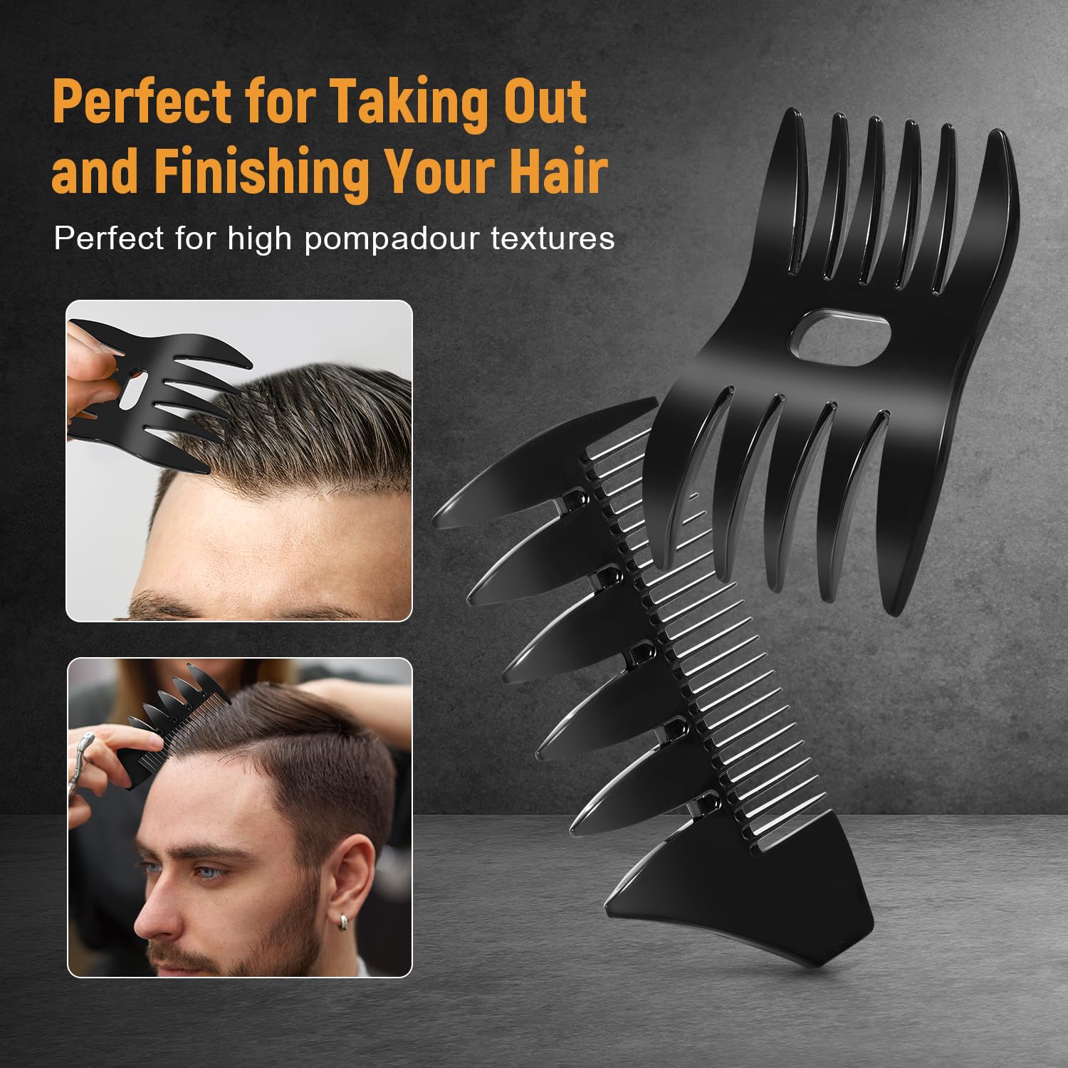 STYLEMATE Mohawk Comb creates sharp height and texture