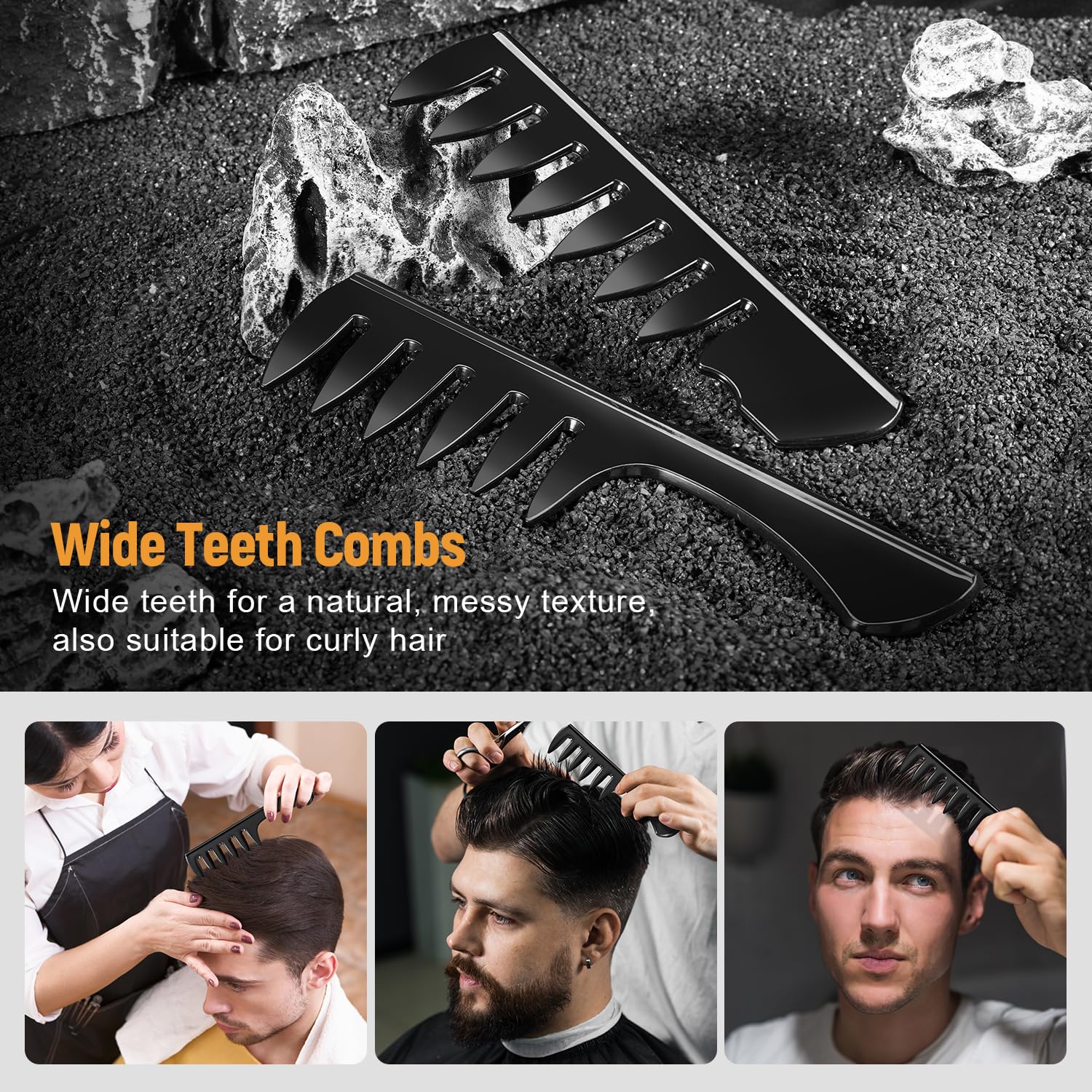 STYLEMATE Mohican Comb shapes crown with bold separation