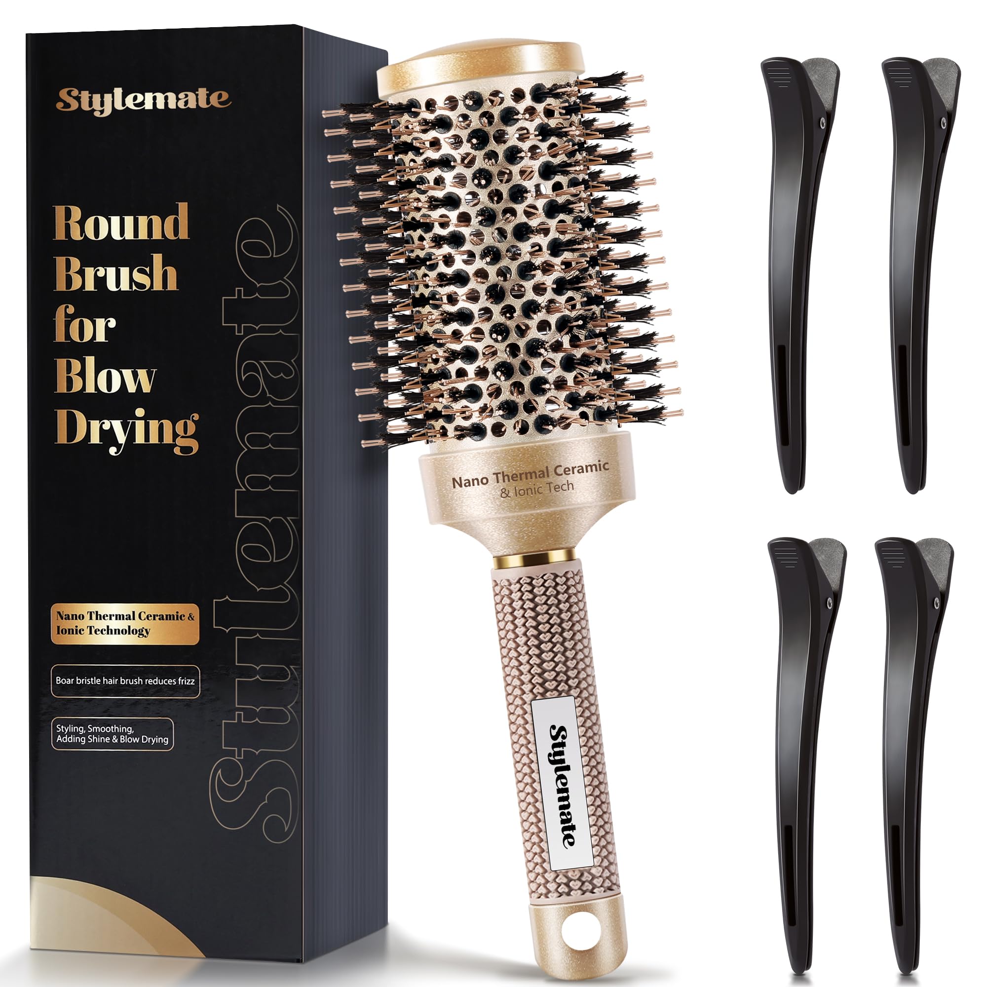 STYLEMATE round brush with 2.1-inch barrel for voluminous blowouts
