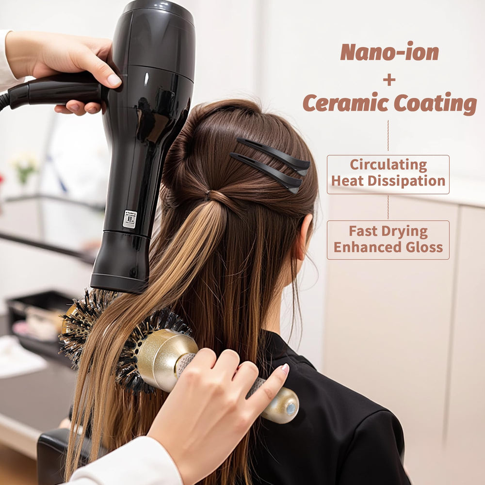 STYLEMATE round brush demonstrating versatile styling options