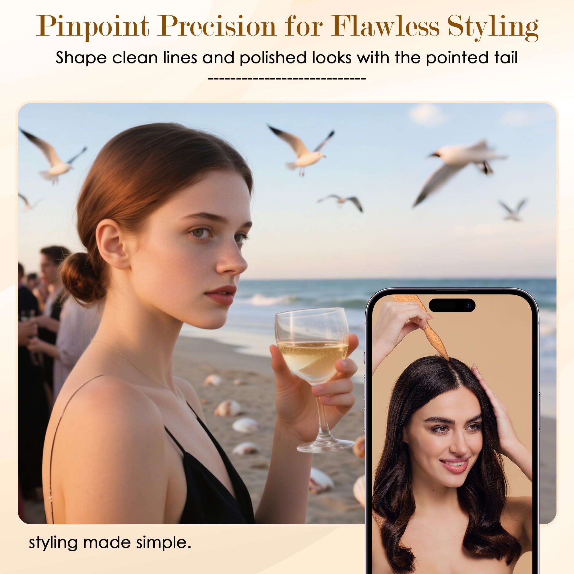 STYLEMATE Slick Back Brush smoothing and styling for classic slick-back looks