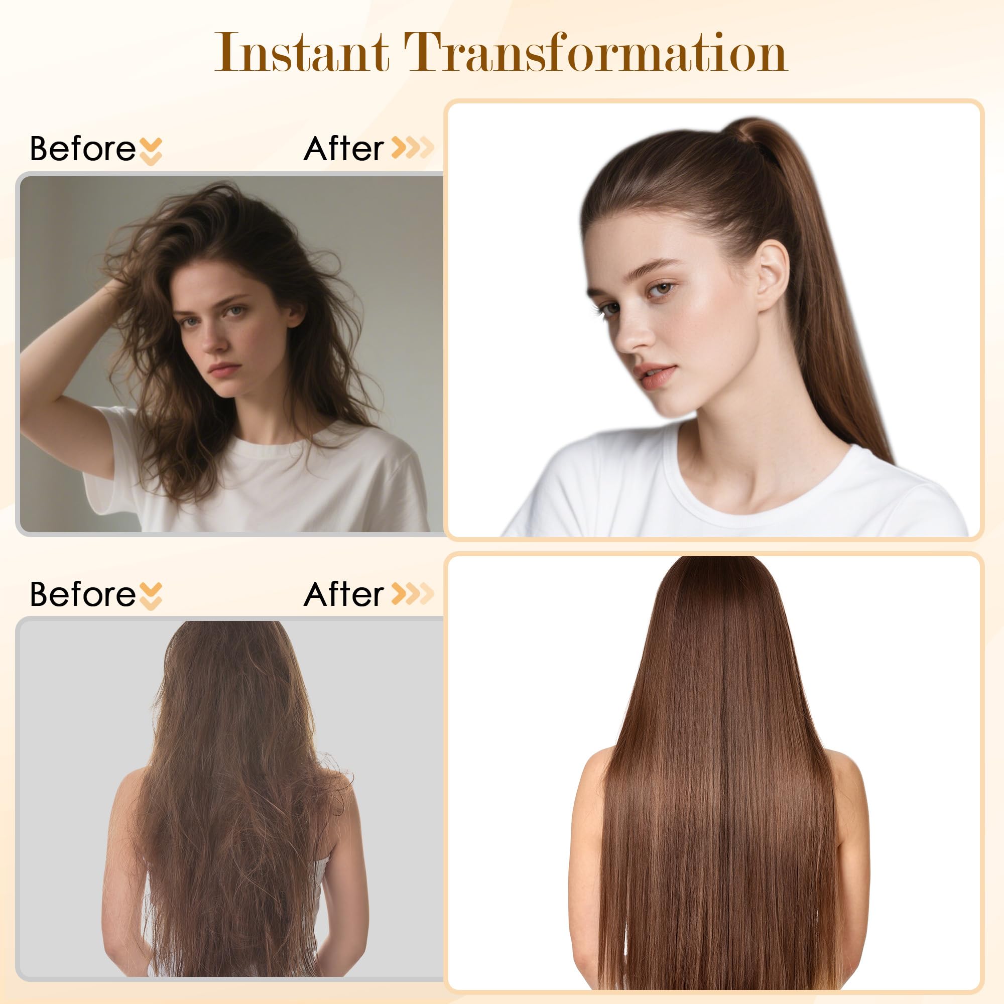 STYLEMATE Slick Back Brush distributes oils to reduce frizz and static