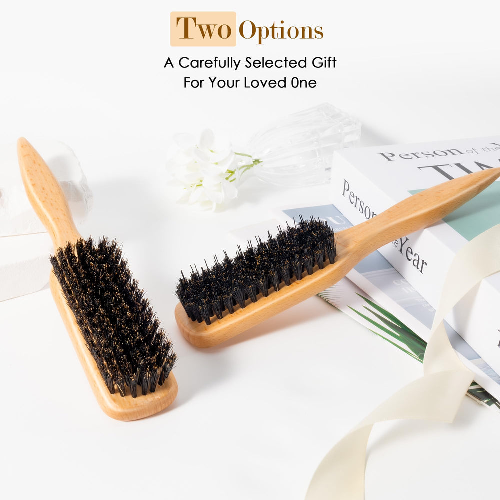 STYLEMATE Slick Back Brush for thick hair frizz control and styling
