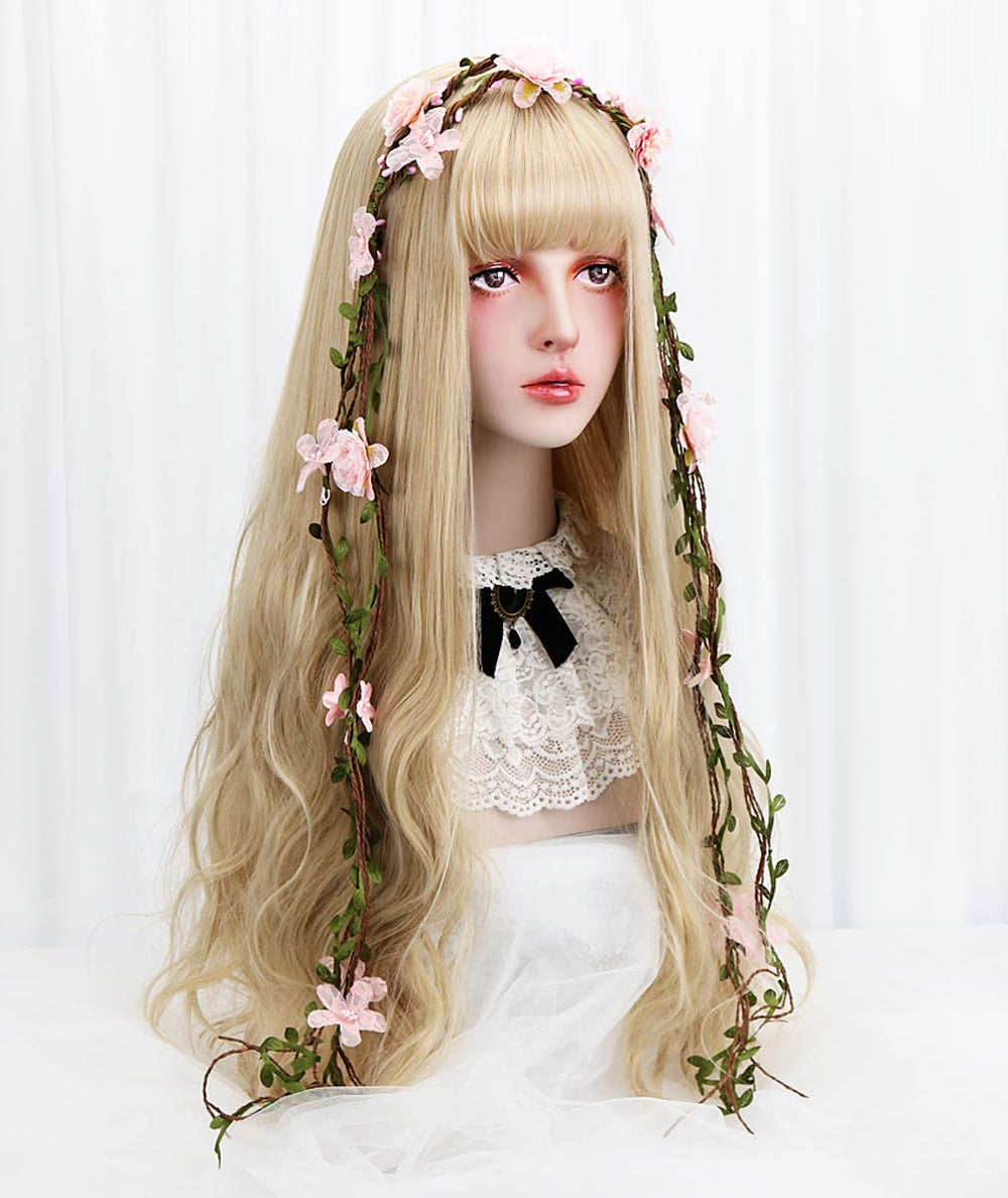 STYLER long blonde wig cap adjustment back shows comfortable fit for various heads.