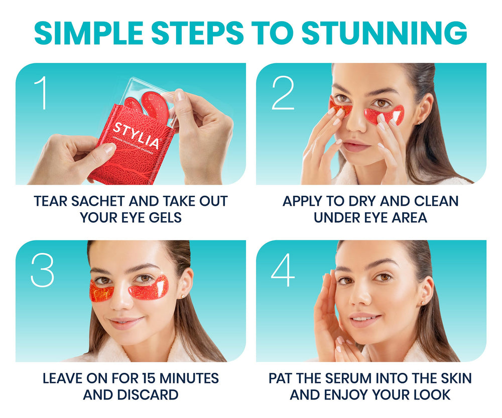 Stylia 30-pair eyepatches pack ready for gifting alongside skincare routine