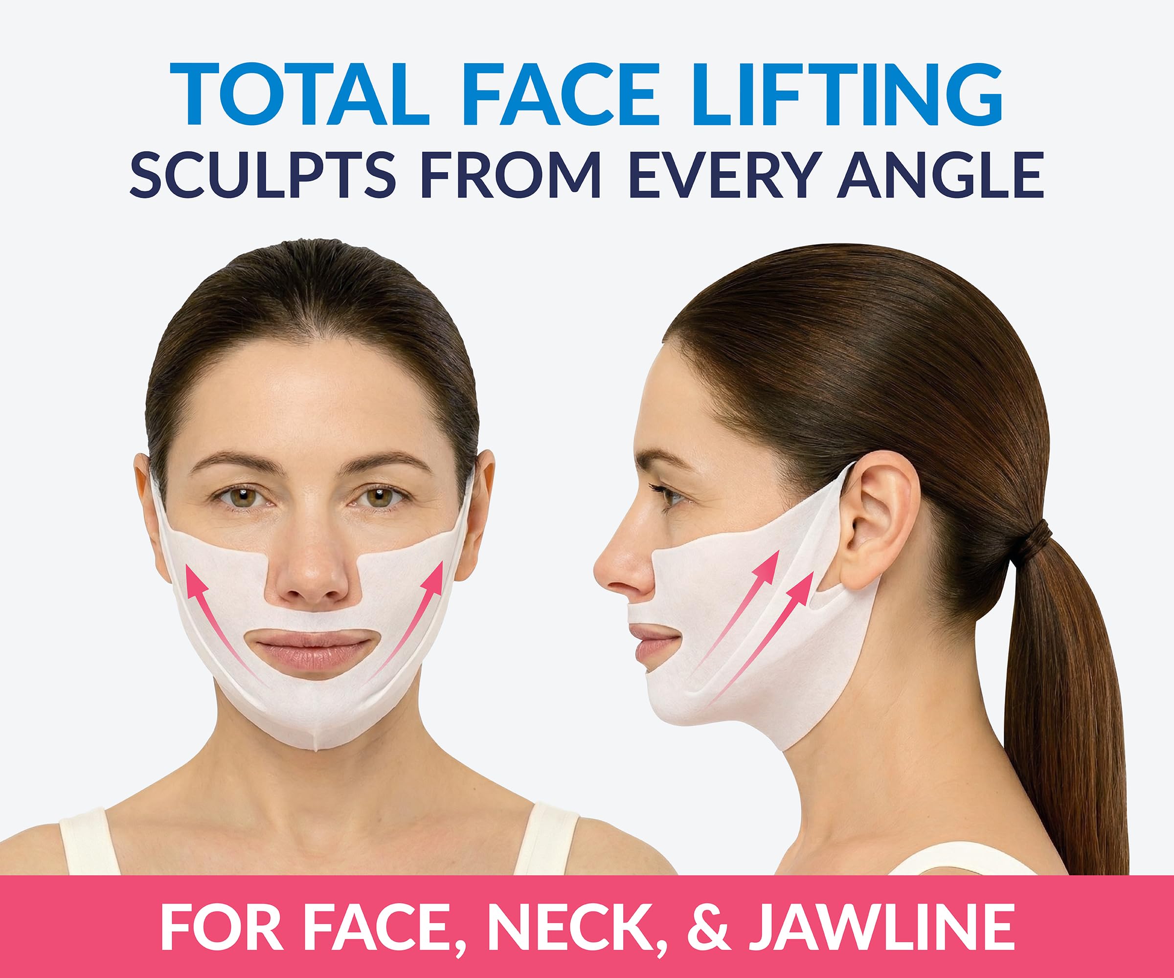 Stylia MaxiLift application closeup shows easy wear on the face.