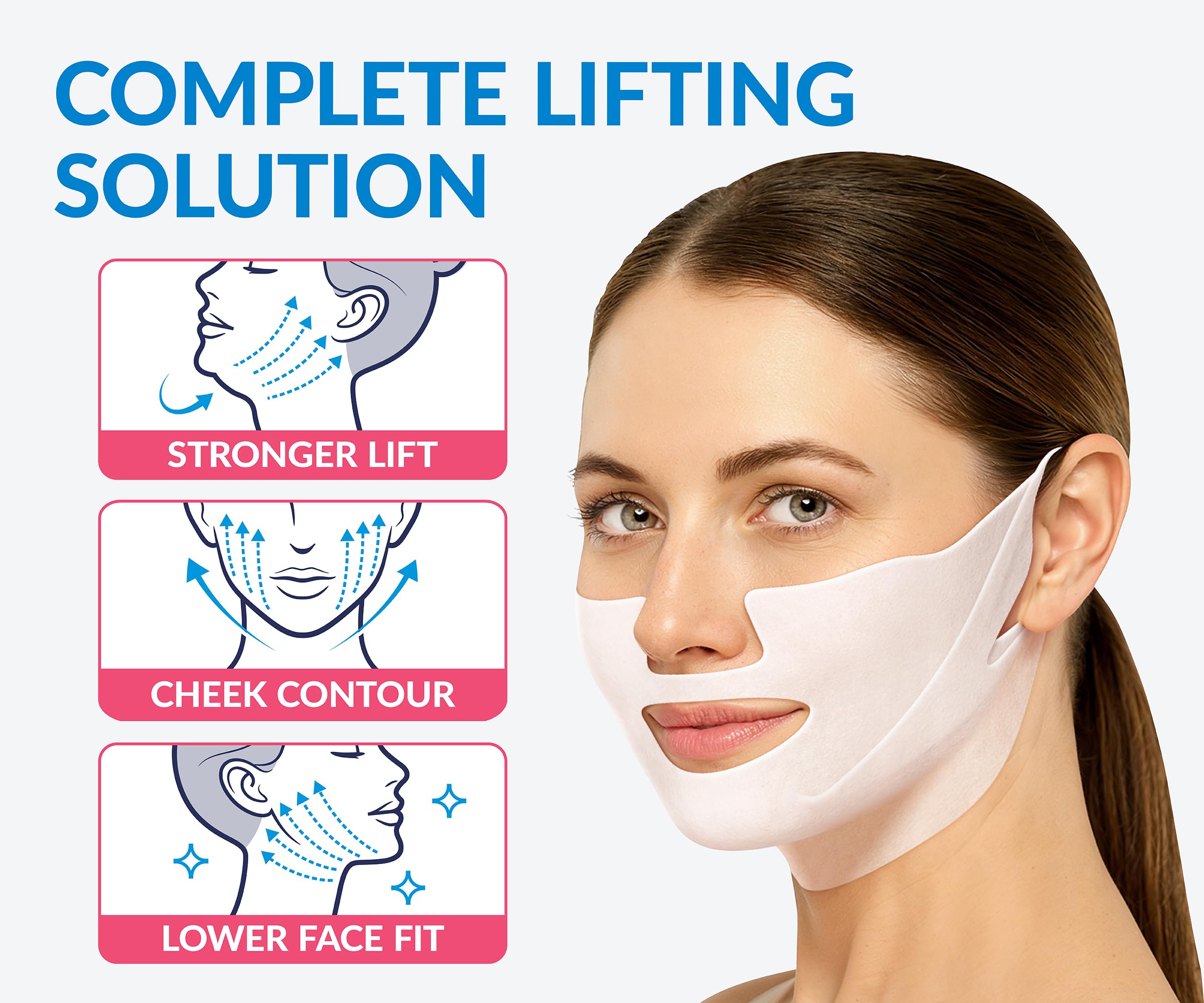 Stylia MaxiLift jawline contour focus for a sculpted look during daily skincare routine.