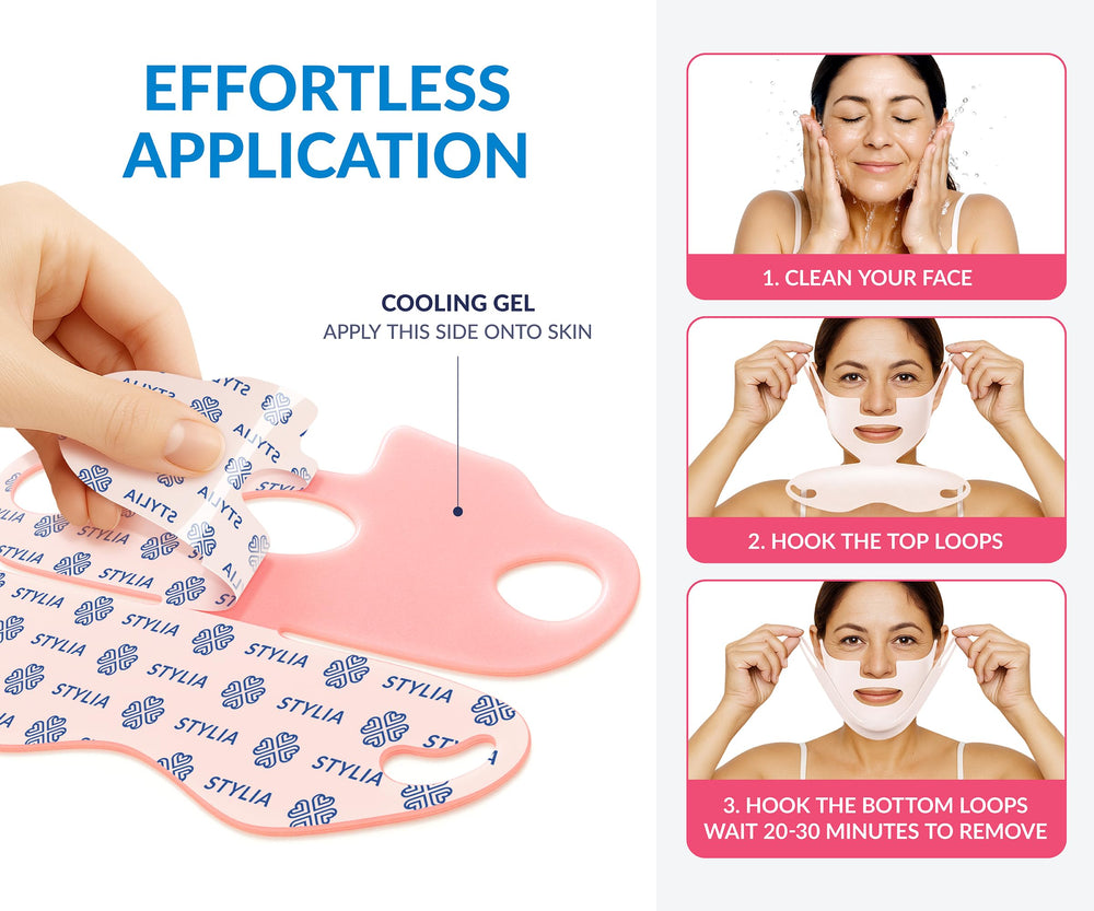Stylia MaxiLift sleeping chin strap offers overnight care convenience.