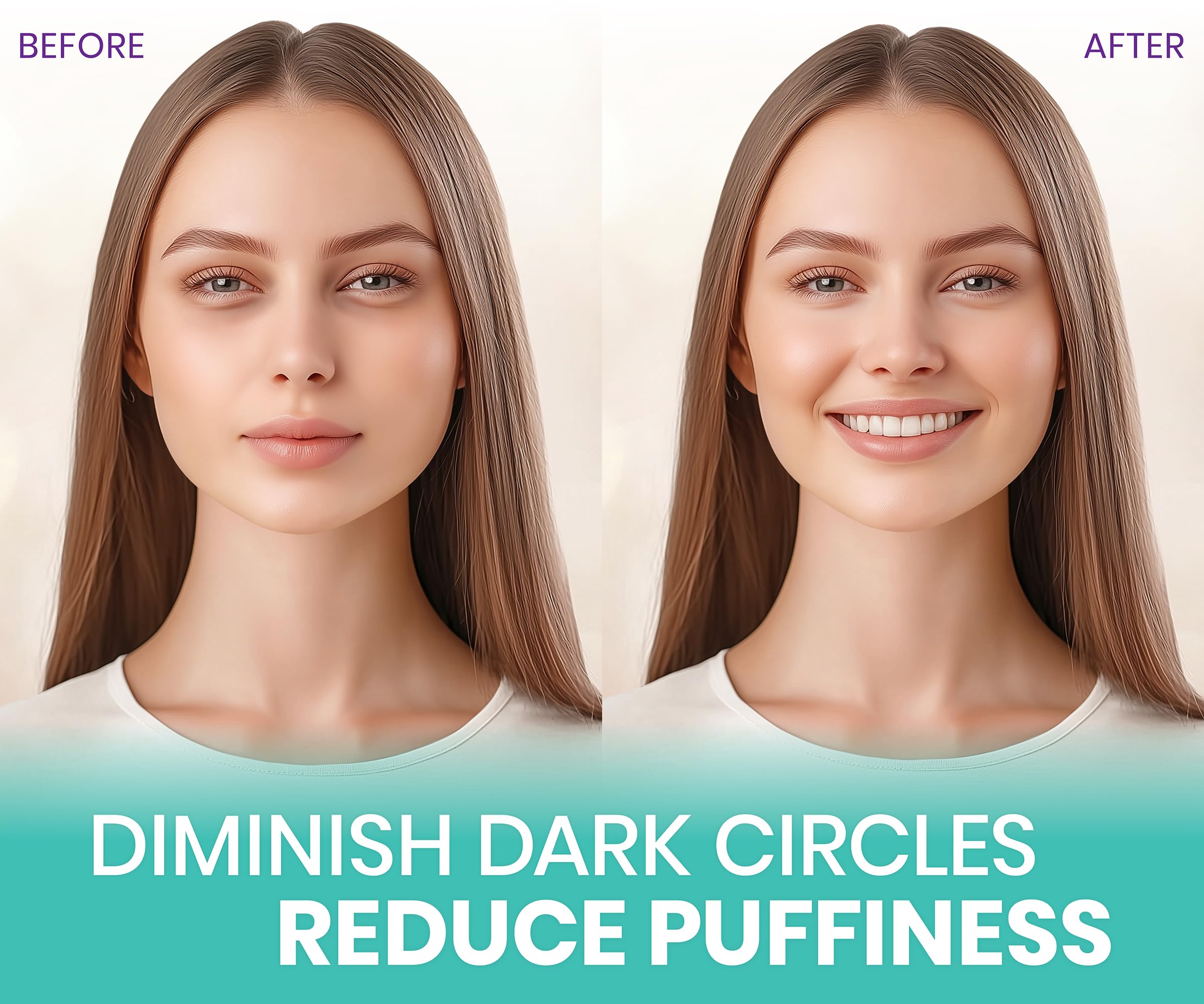 Stylia under-eye patches dark circles closeup brighten and refresh delicate skin