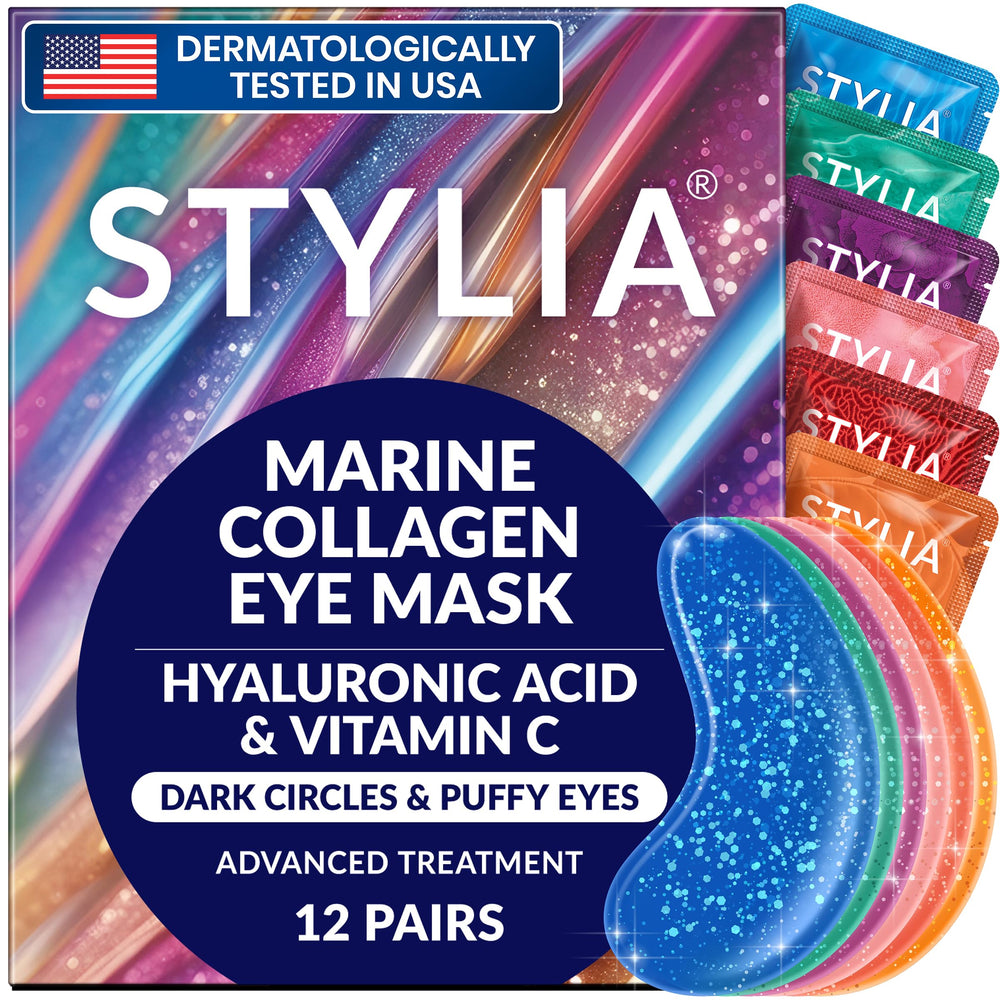 Stylia under-eye patches puffy eyes hydrate to refresh and depuff.