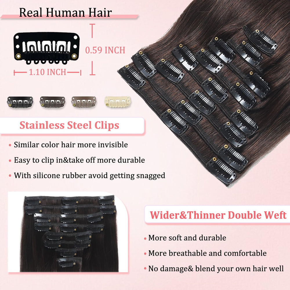 Stylifo invisible extensions blend with darker hair for natural, undetectable look.