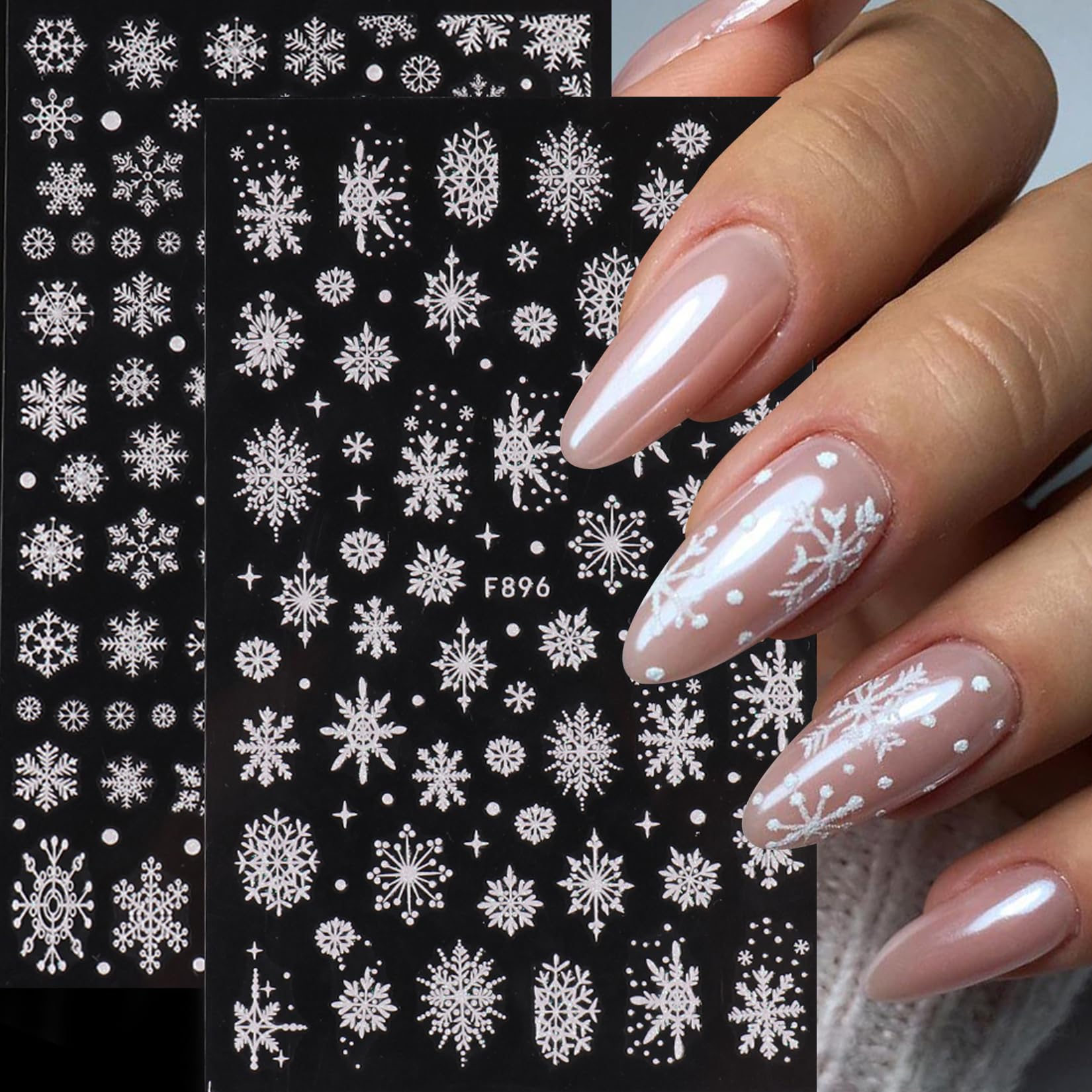 STZPRONAIL assorted snowflake patterns for customizable nail art designs.
