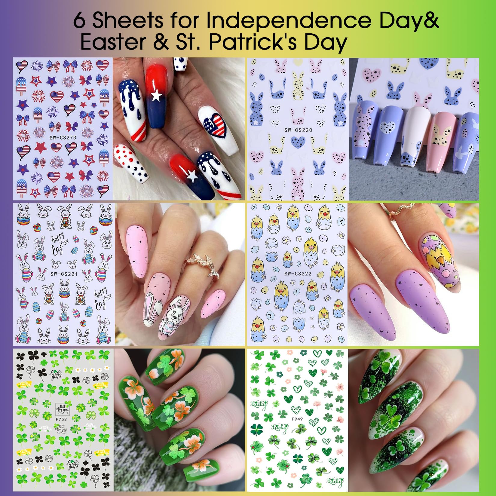 STZPRONAIL Christmas and Halloween designs for seasonal nail art moods.