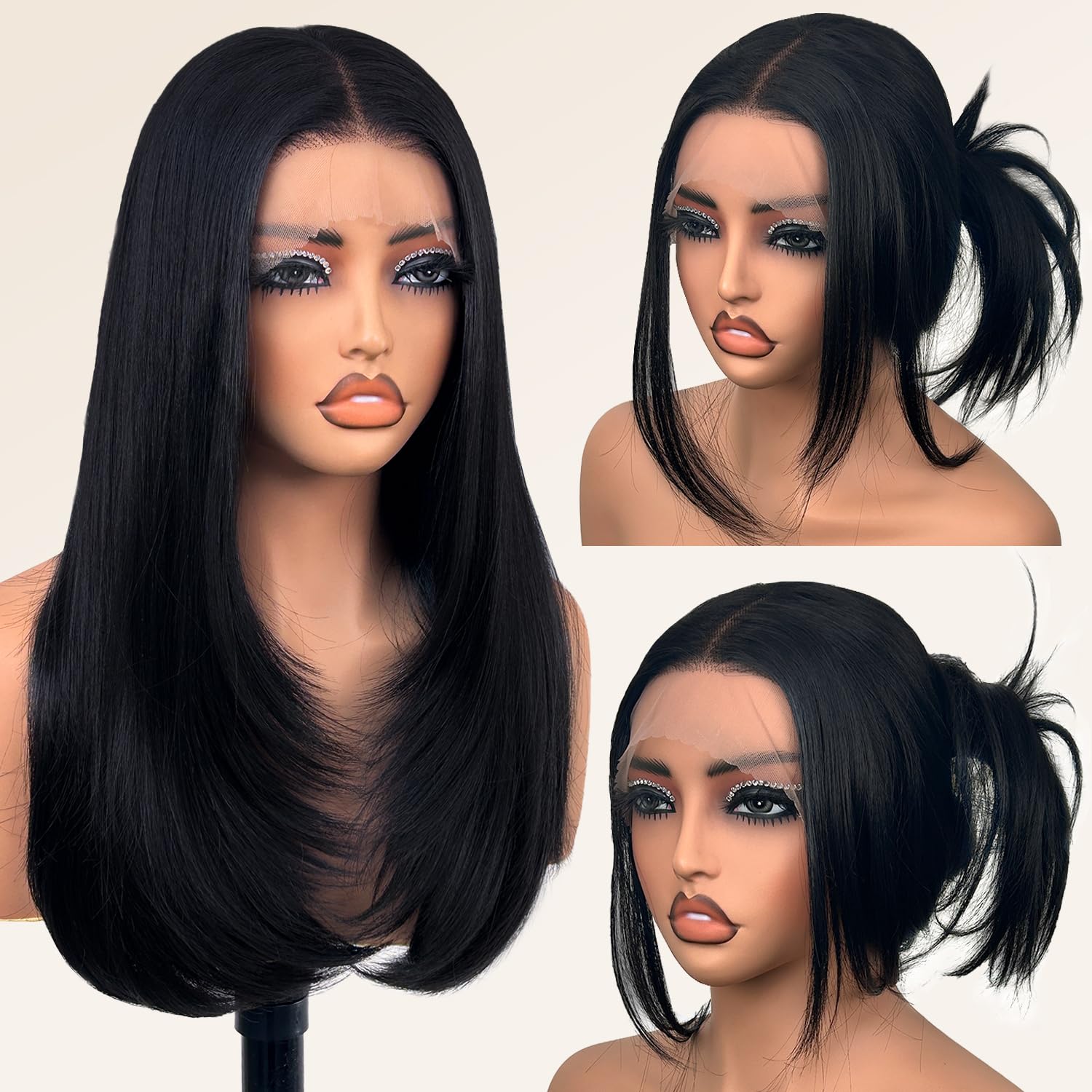 Su Mei.s glueless 26in wig with lace-front for natural texture and seamless hairline.