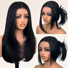 Su Mei.s glueless 26in wig with lace-front for natural texture and seamless hairline.
