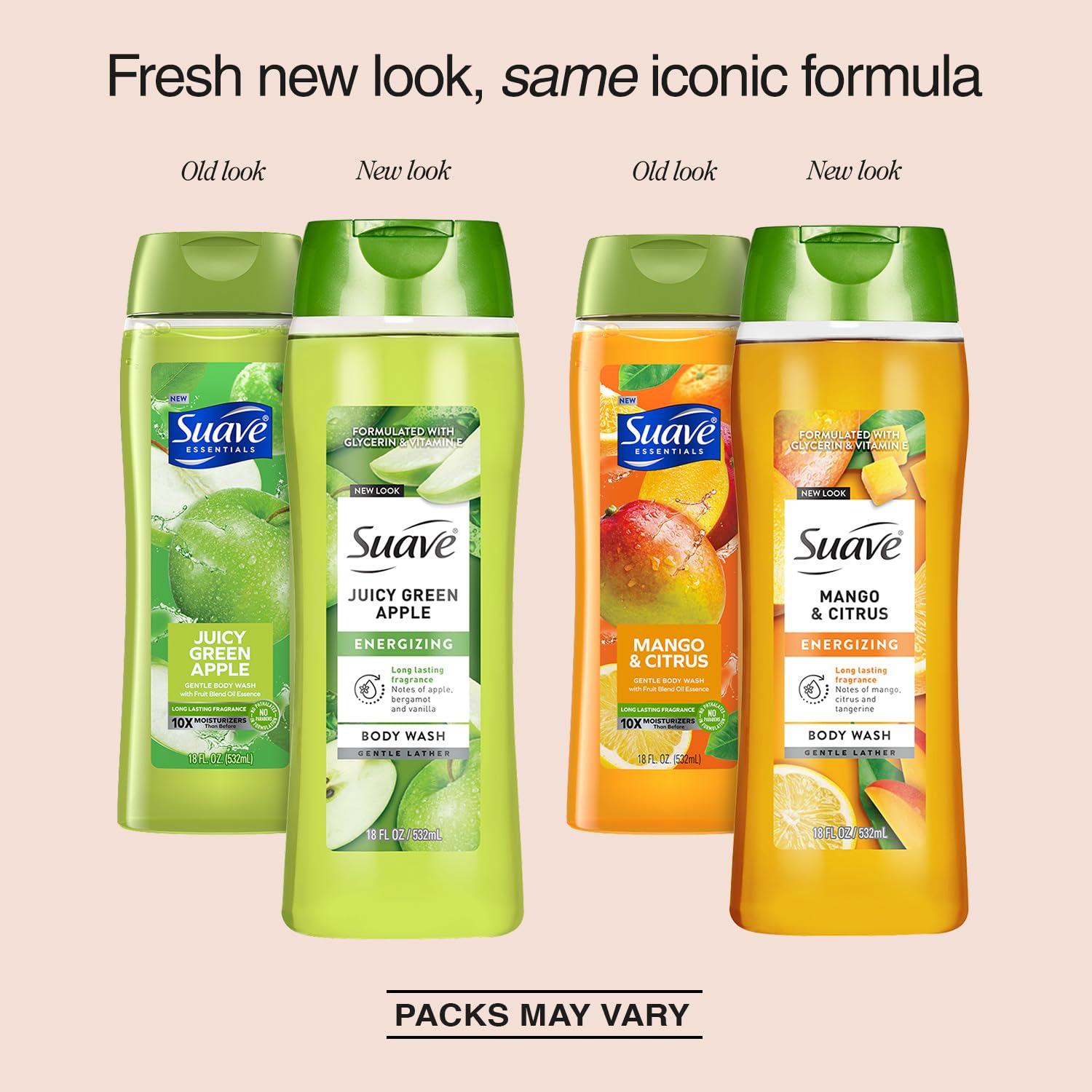 Suave bottle pump close-up highlighting easy dispensing
