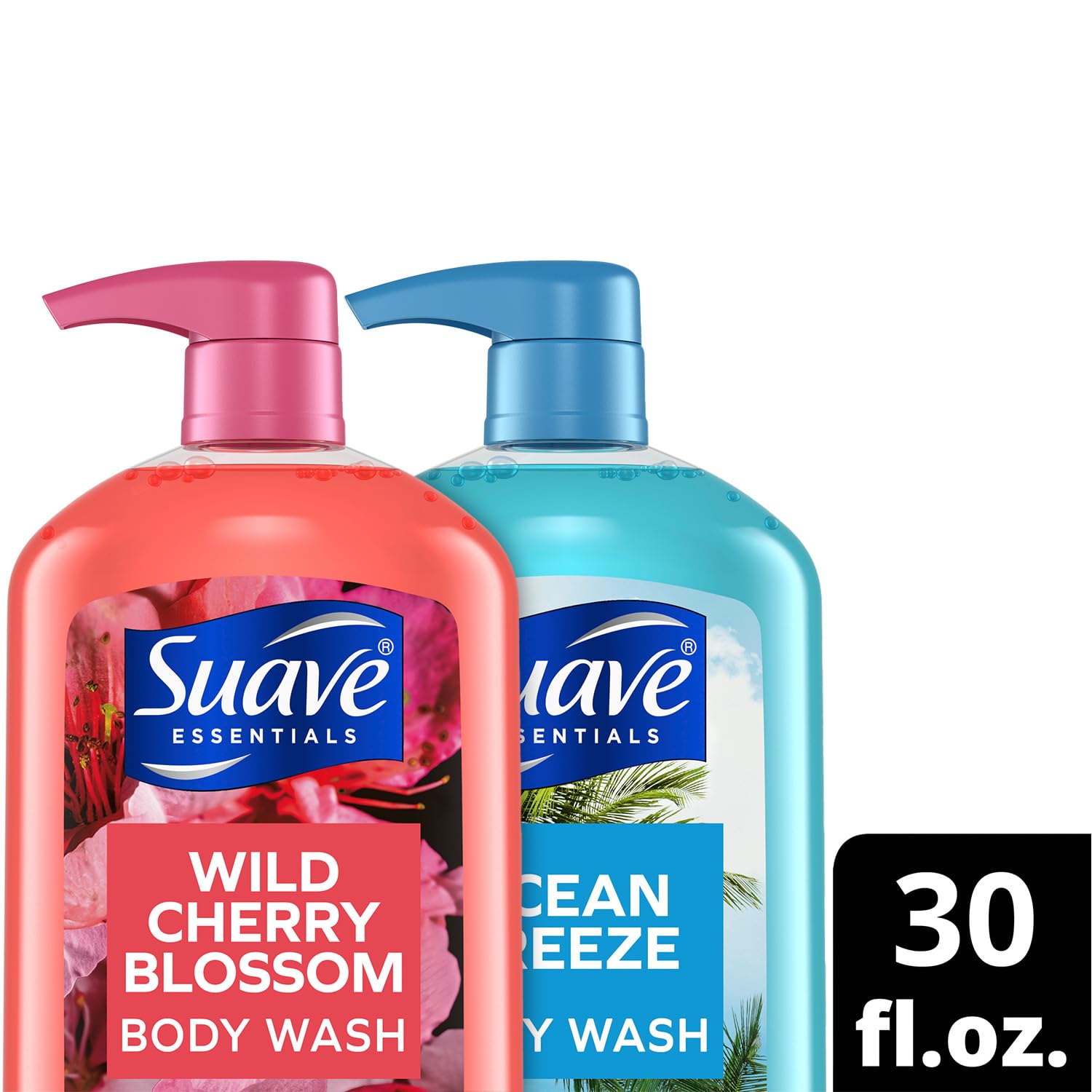 Suave Cherry Blossom foam closeup highlighting floral notes and pampering lather