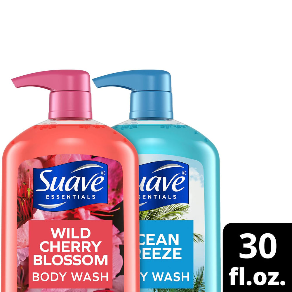 Suave Cherry Blossom foam closeup highlighting floral notes and pampering lather