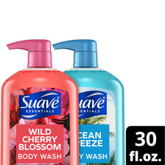 Suave Cherry Blossom foam closeup highlighting floral notes and pampering lather