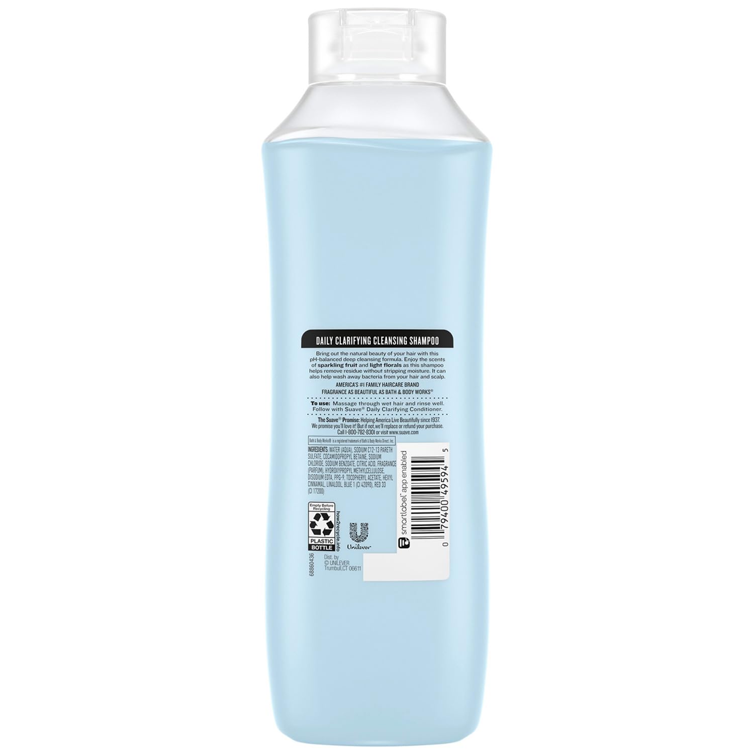 Family-pack Suave Clarifying Shampoo shows value-friendly option for daily use.