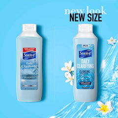 Suave Clarifying Shampoo rich lather shows gentle cleansing for normal to oily hair