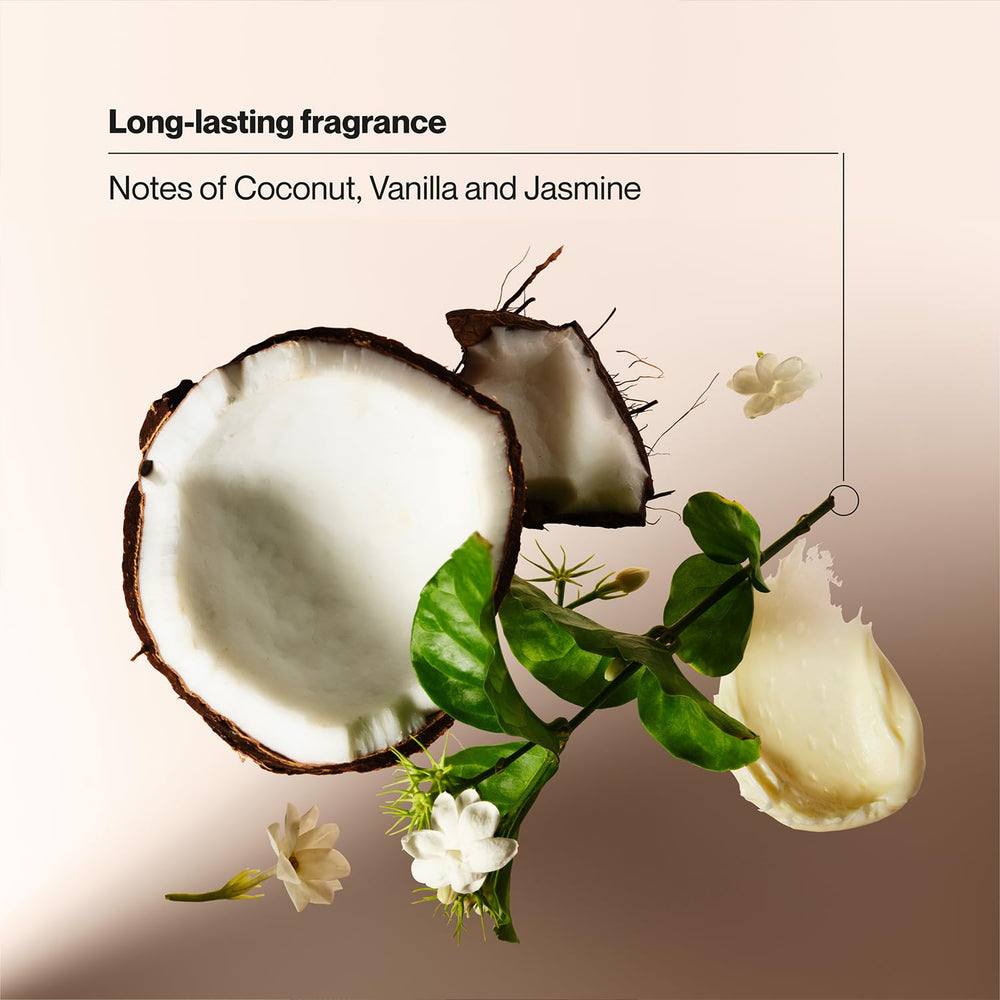 Suave Coconut Kiss invisible solid label emphasizes stain-free wear.