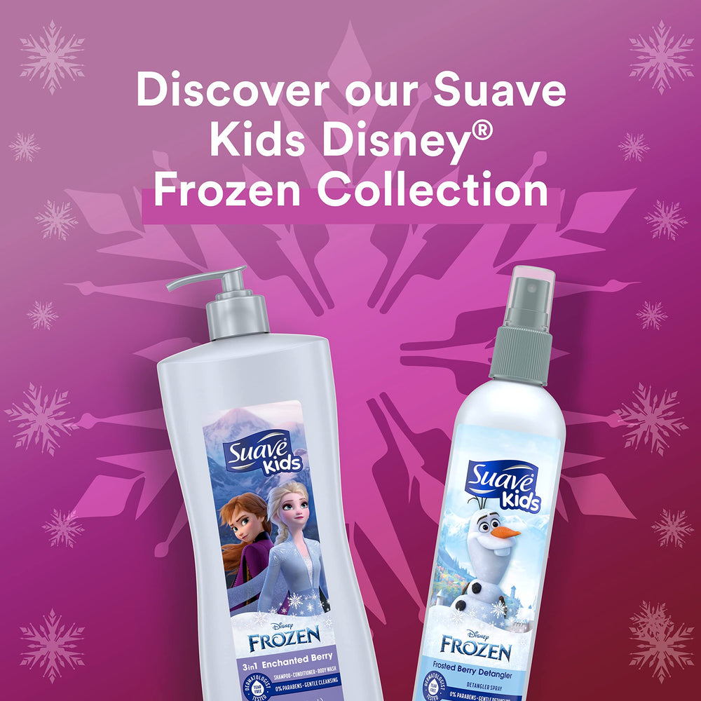 Suave Detangler Frozen Frosted Berry bottle for hair care with soothing aroma