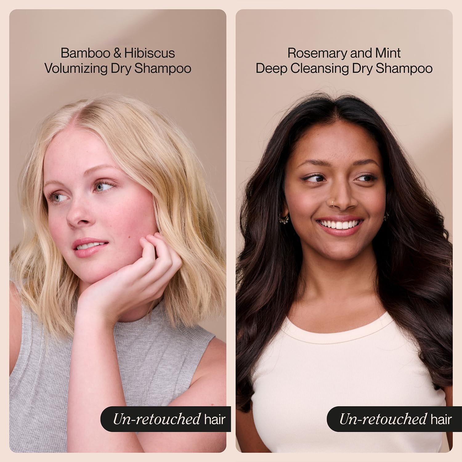 Suave dry shampoo bamboo hibiscus spray provides lightweight texture for airy hair