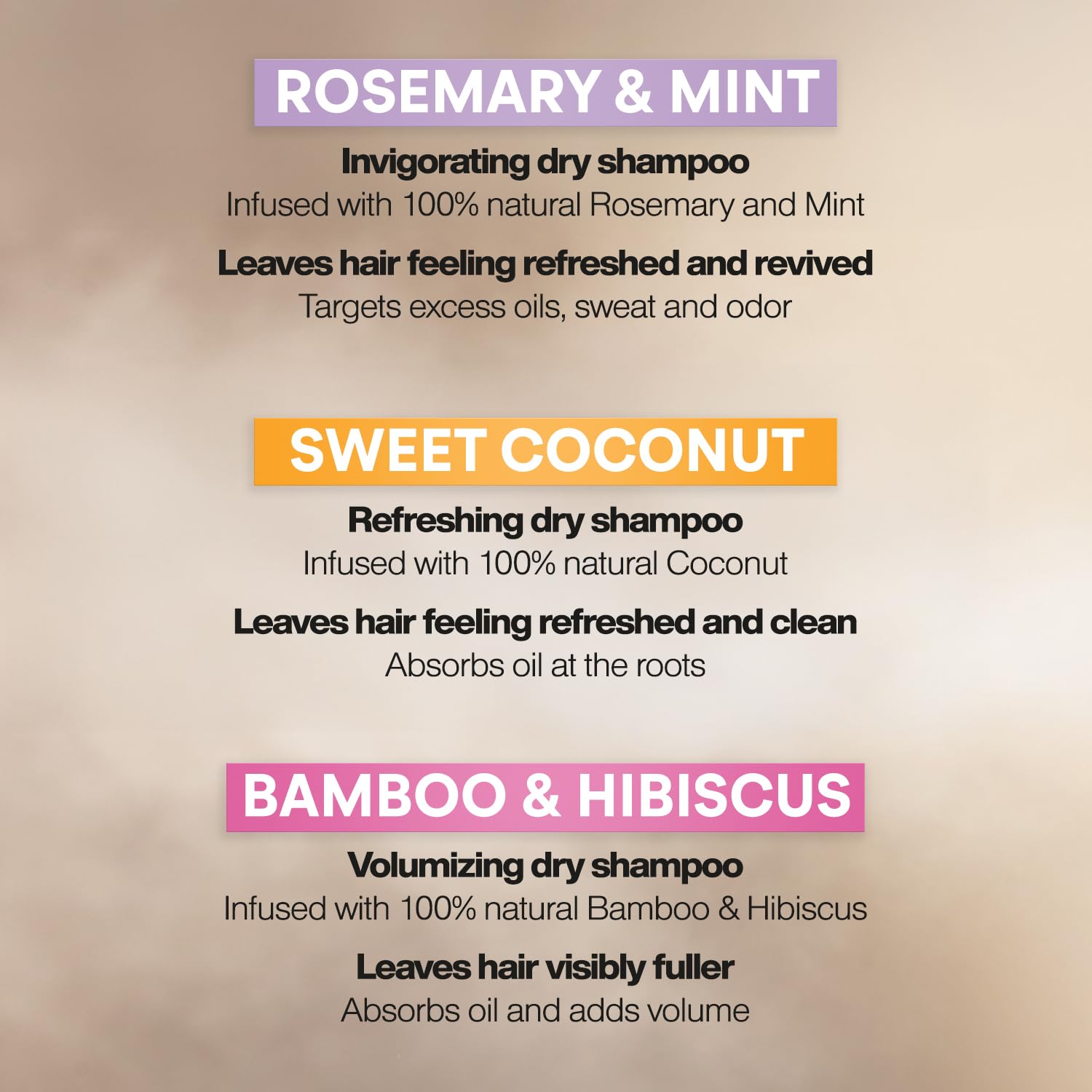 Rosemary and Mint bottle highlighted for refreshing scent and lightweight texture