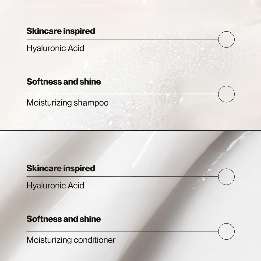 Close up of Suave Hyaluronic Infusion Conditioner texture showing rich moisture.