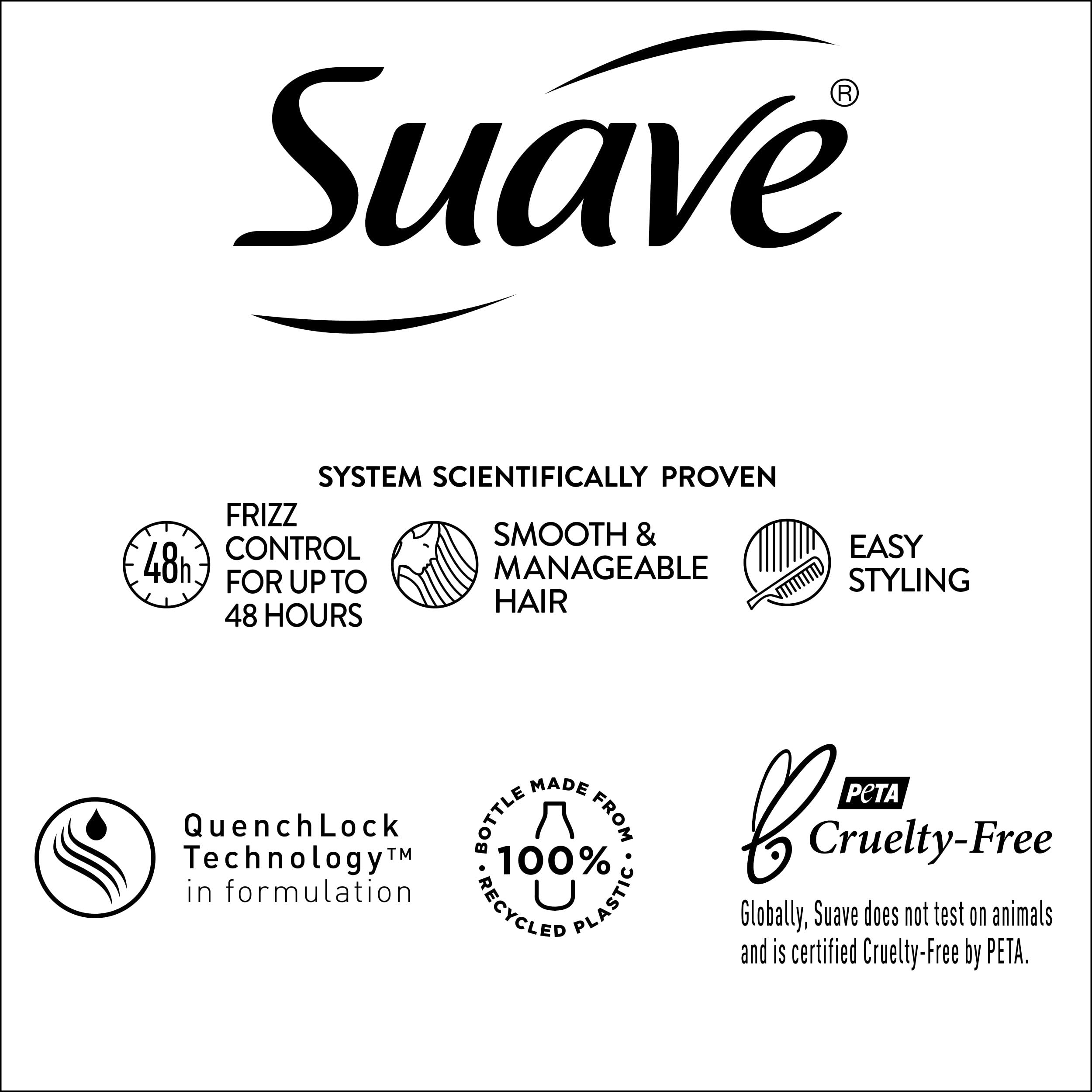 Suave Keratin Infusion hair after treatment with smooth texture