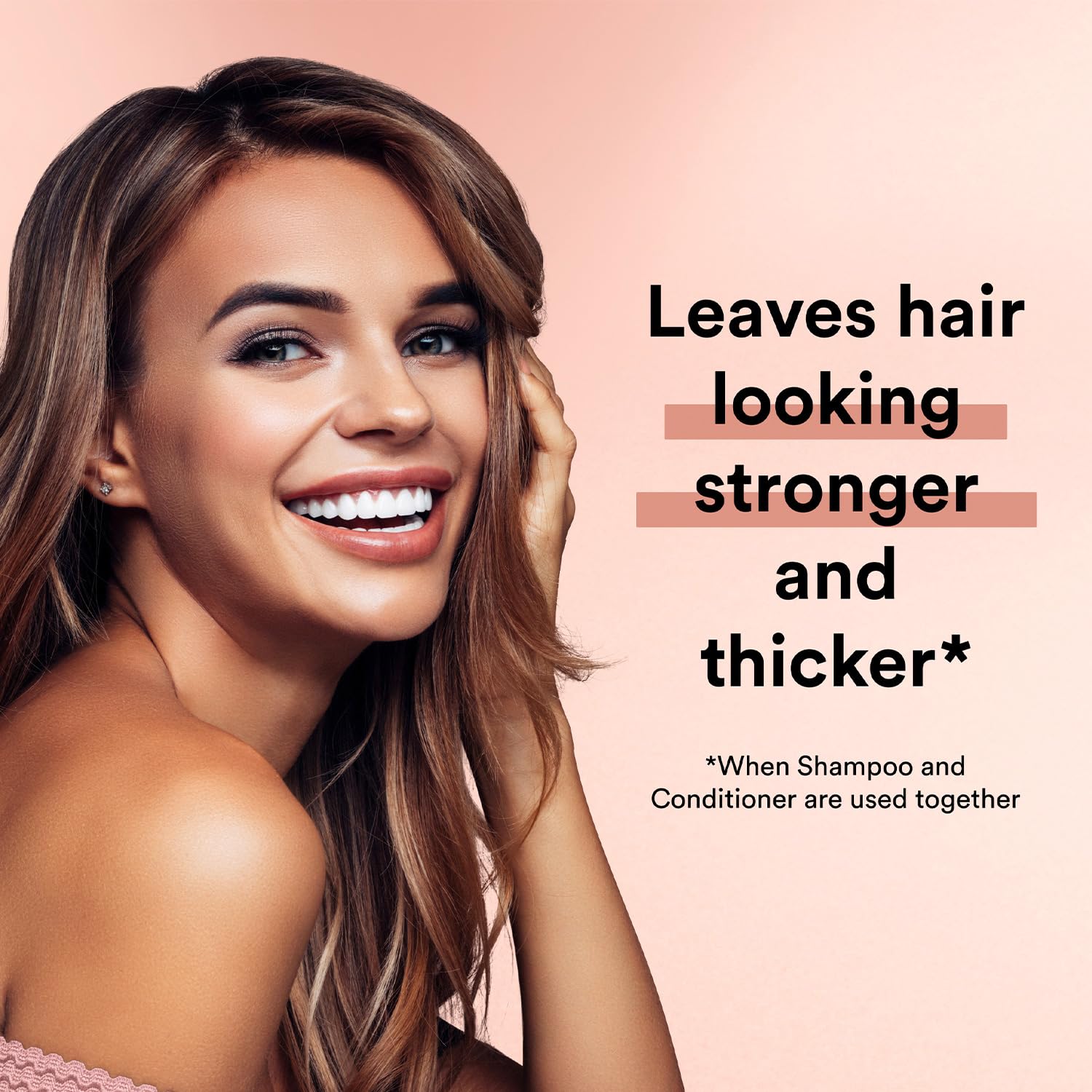 Suave Keratin Infusion Shampoo QuenchLock close-up – hydrating micro-particles help reduce breakage