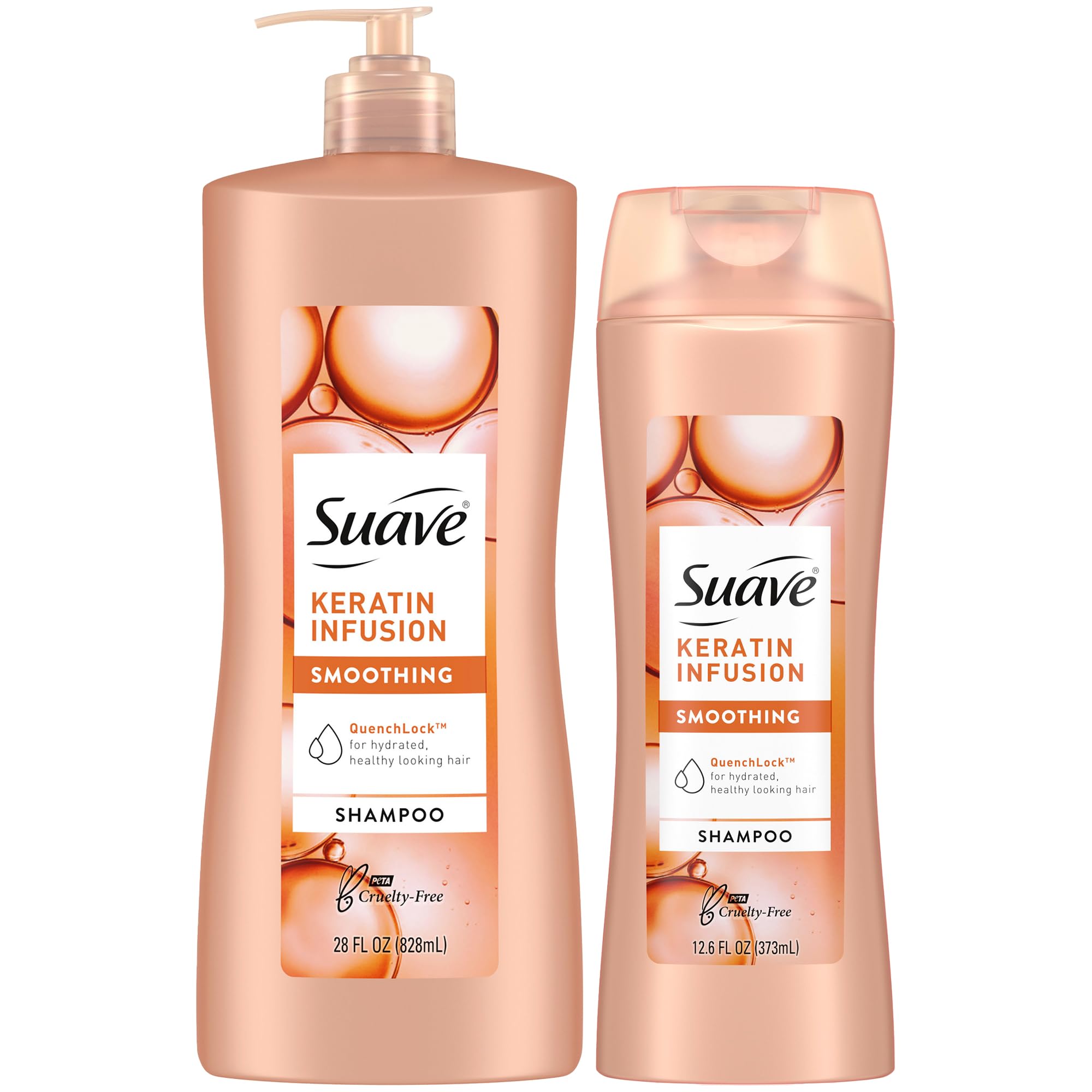 Suave Keratin Infusion Shampoo standard bottle 12oz – everyday cleanse for smoother, manageable hair