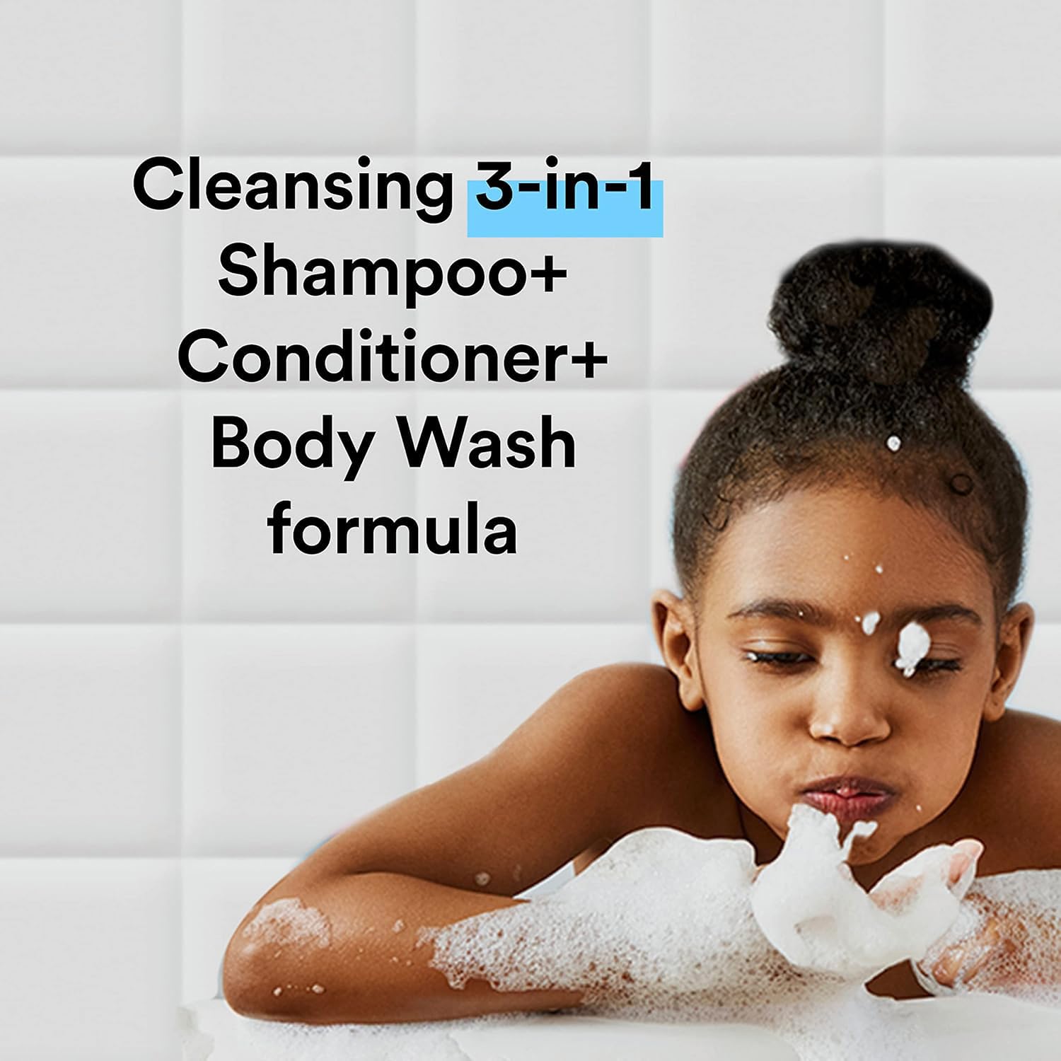 Suave Kids 3-in-1 Variety Pack side image features dual scents for bath-time variety.