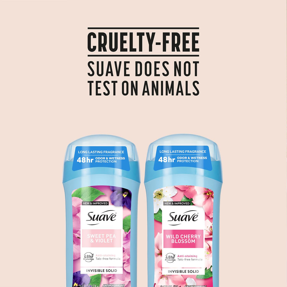 Suave long-lasting fragrance on packaging to stay fresh all day