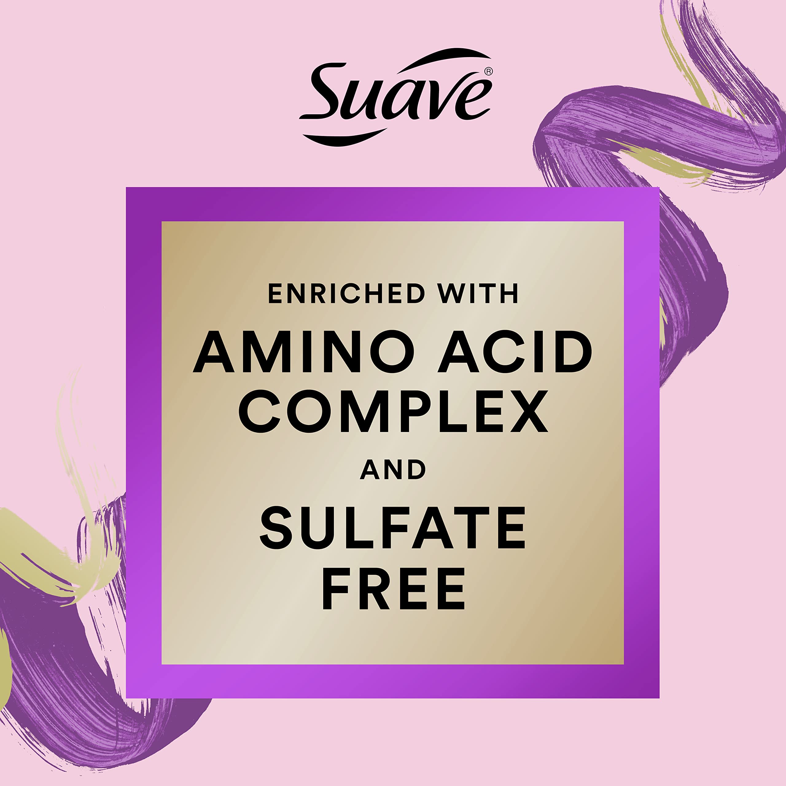 Suave Luscious Curls Conditioner bottle angled for easy, everyday curl hydration.