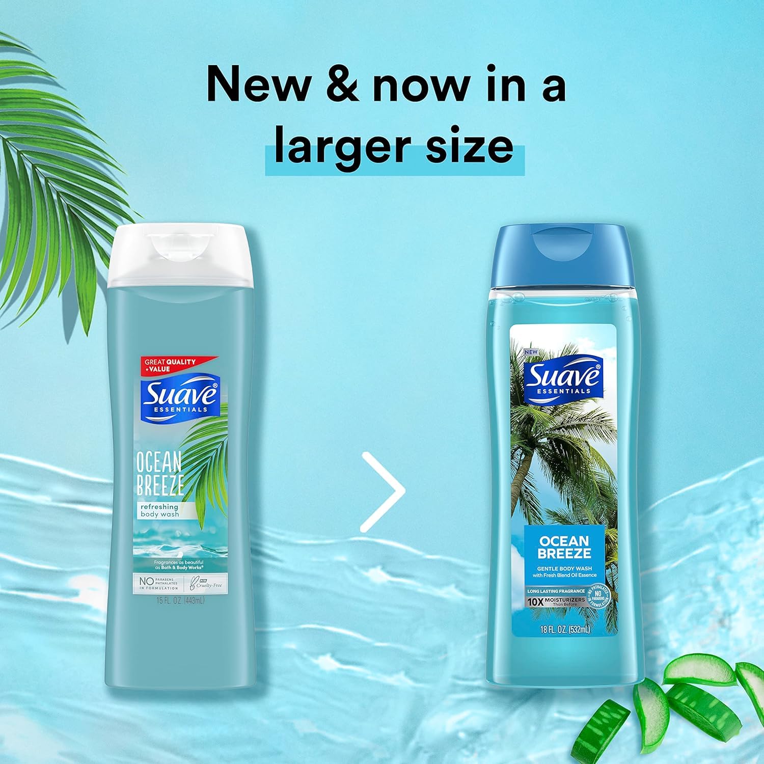 Suave Ocean Breeze fragrance swatch conveys a long-lasting fresh aroma