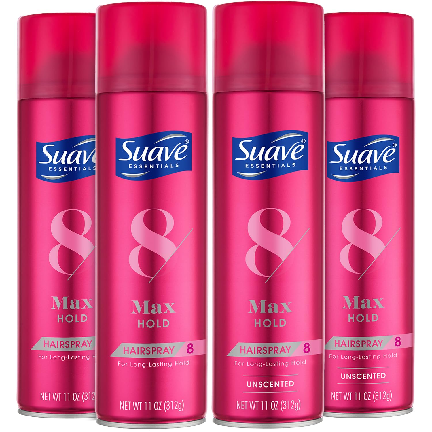 Suave Plus Hairspray Max Hold bundle front bottles for versatile styling options.