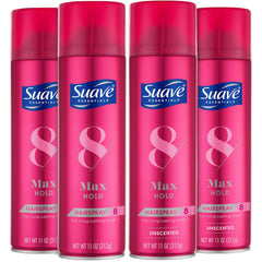 Suave Plus Hairspray Max Hold bundle front bottles for versatile styling options.