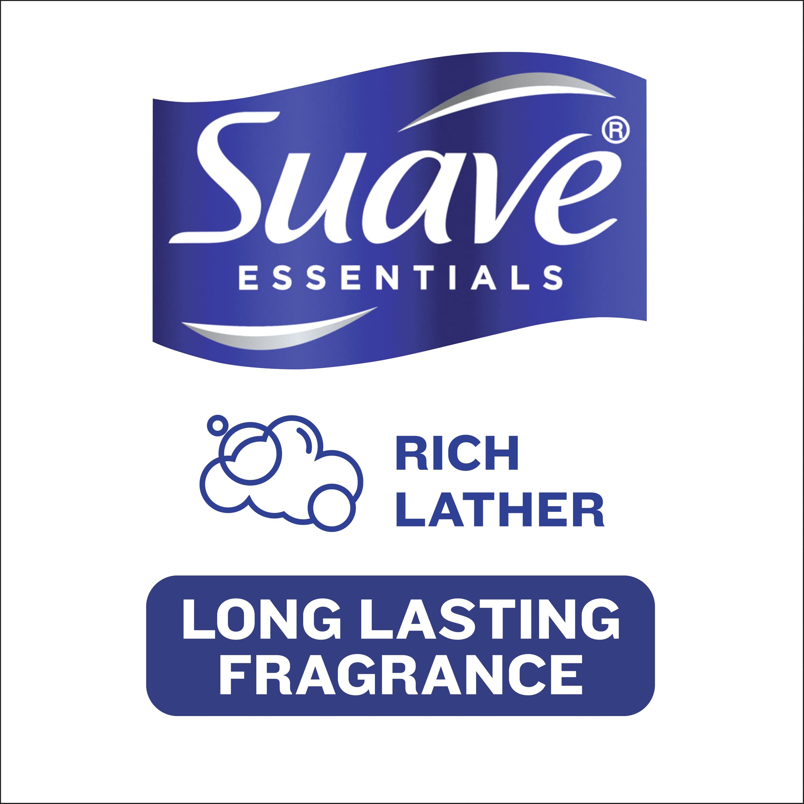 Suave set packaging 22.5 oz highlights home use and family size