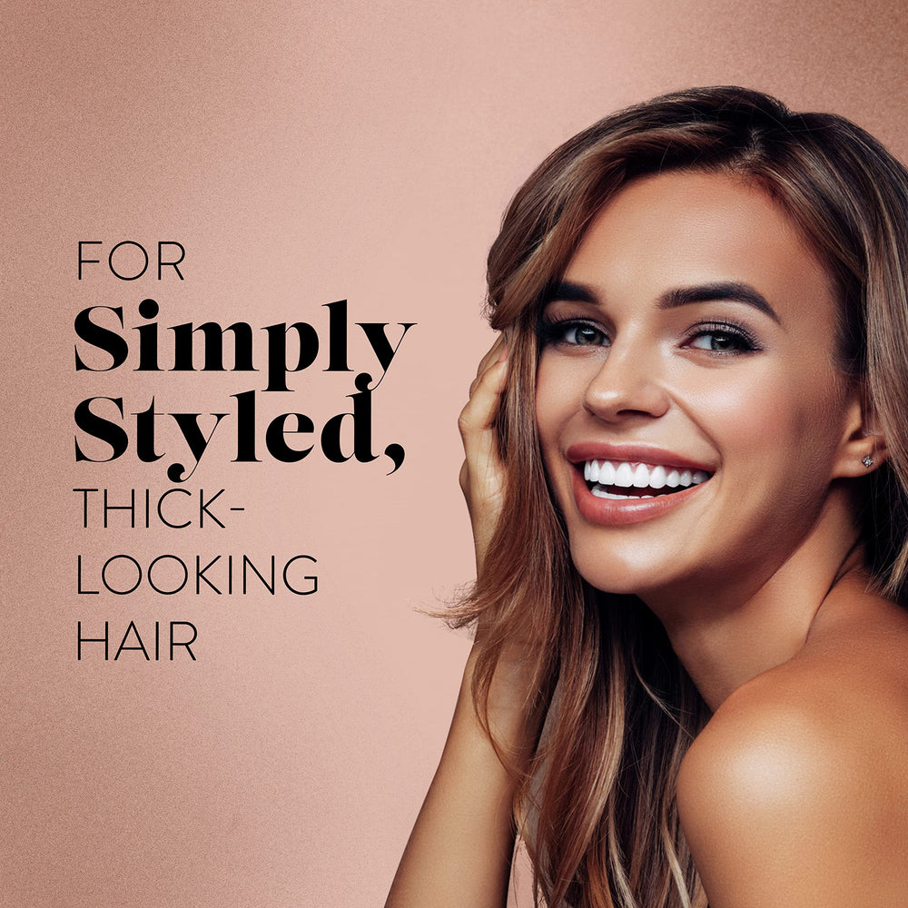 Thickening Cream on wet hair ready to style for lift and body