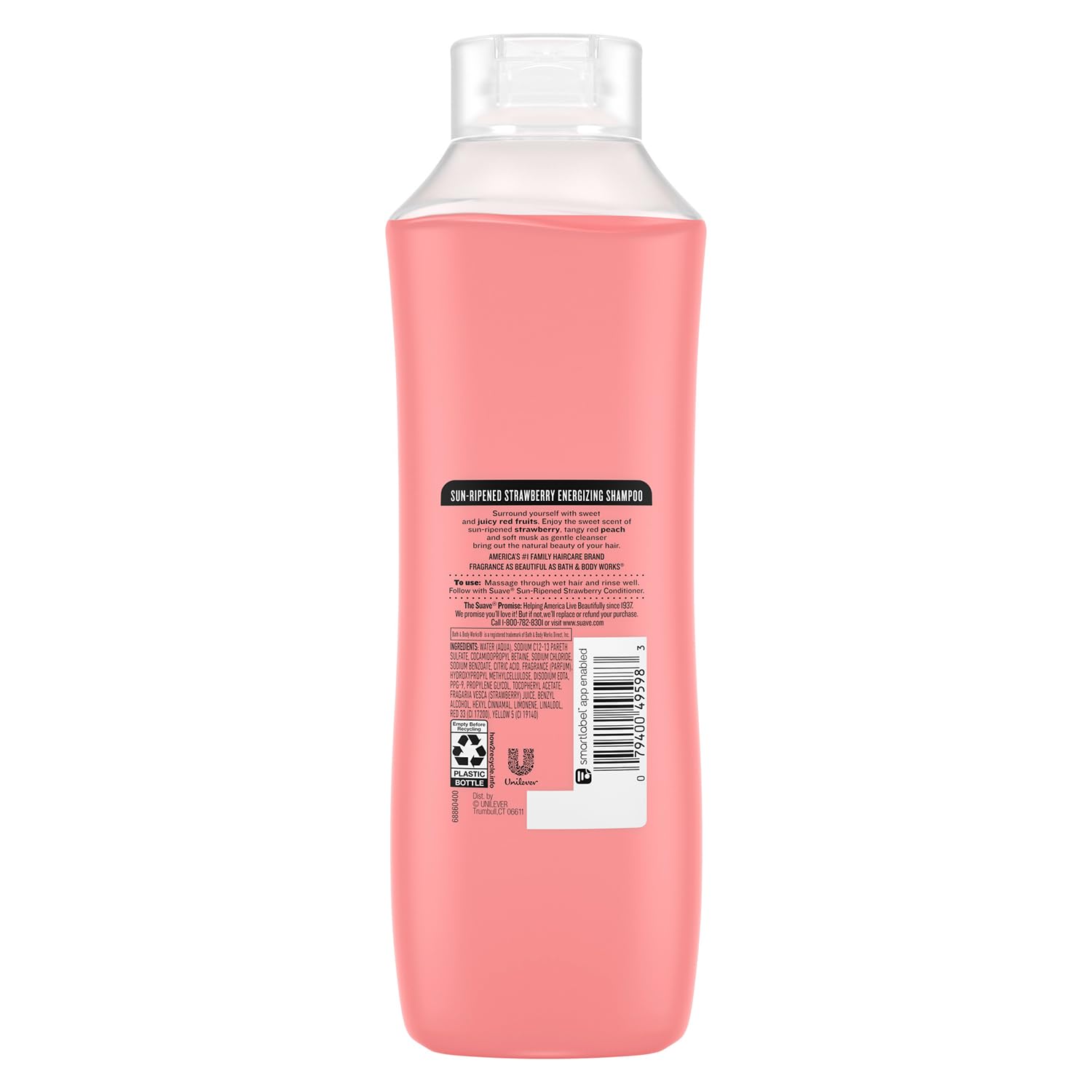 Suave Sun-Ripened Strawberry Shampoo 2-pack packaging highlights value and family-friendly convenience.