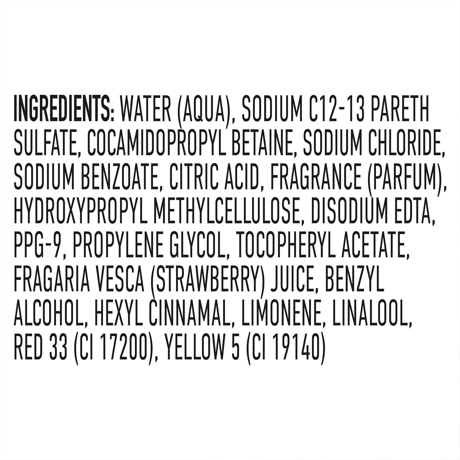 Suave Sun-Ripened Strawberry Shampoo fragrance hints at lasting strawberry and red peach notes.